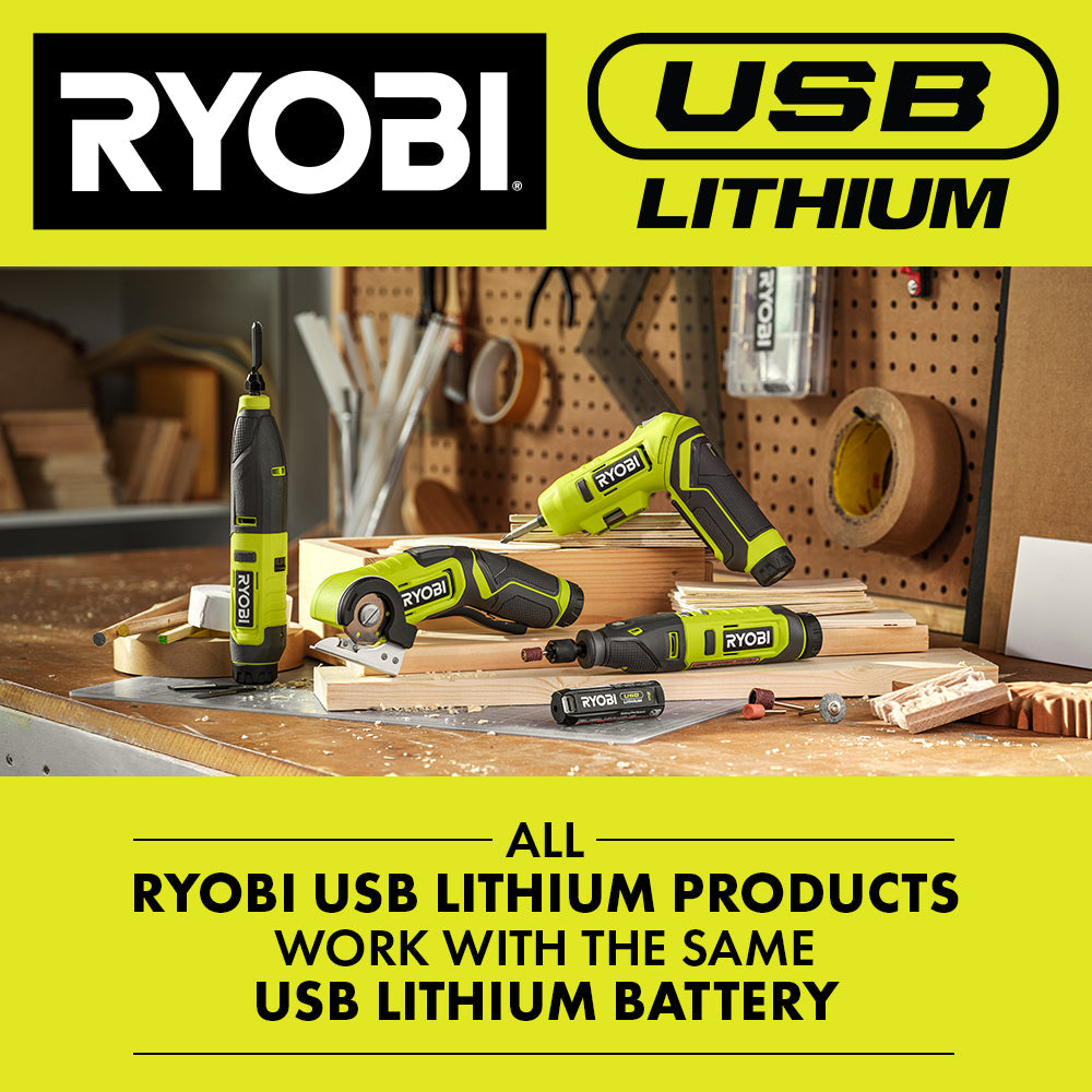 新款RYOBI USB Lithium Rotary Tool USB鋰電旋轉工具套裝-現貨發售 RYOBI 良明（美行）