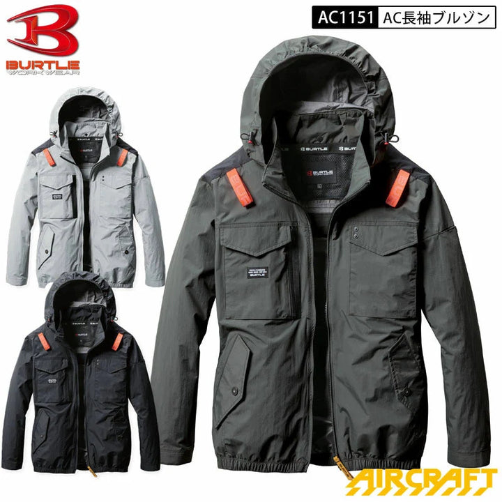 BURTLE AIRCRAFT AC1151 AC10-2 セット L BURTLE Aircraft Tactical Long Sleeve Jacket (Fanless) AC1151
