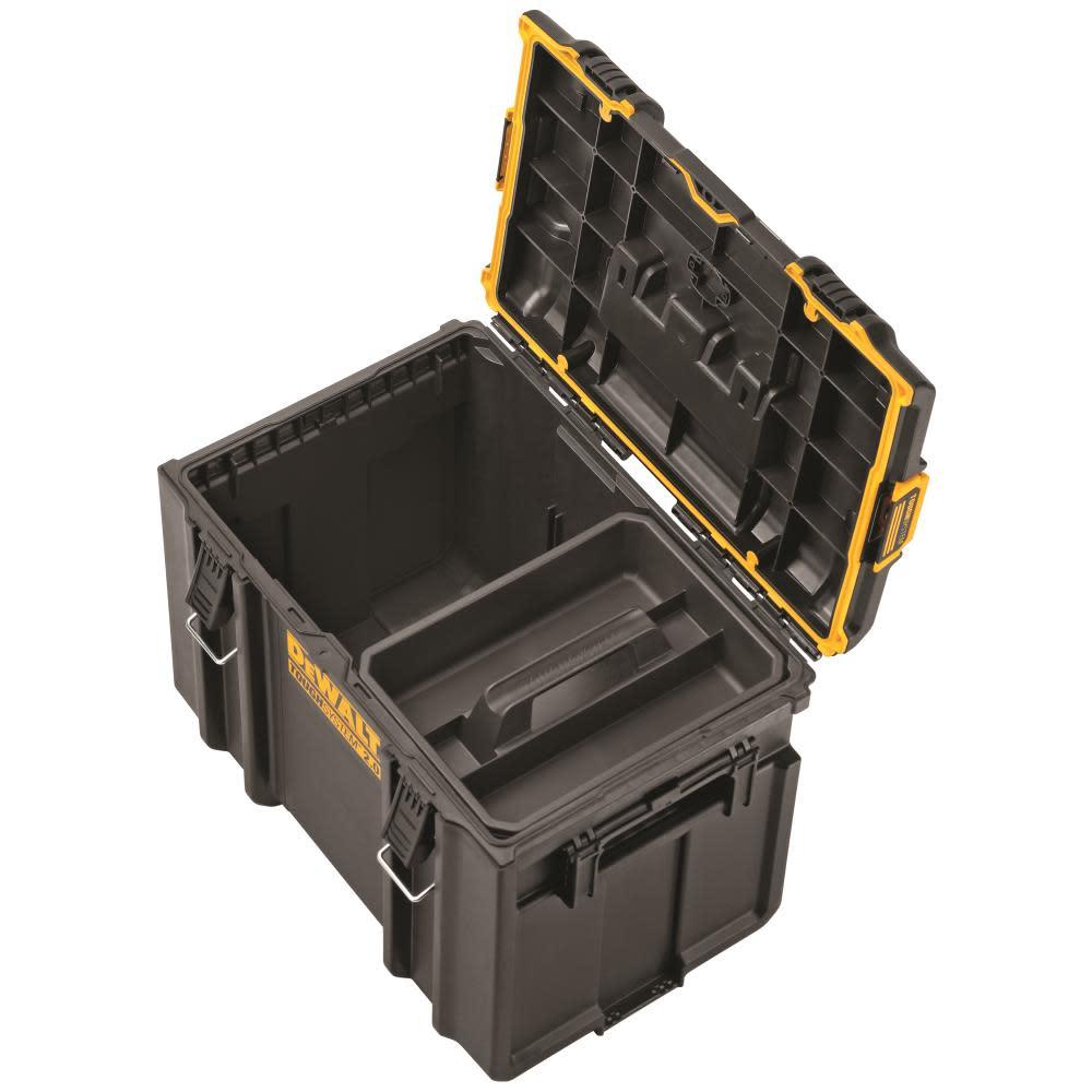 DeWALT TSTAK 淺盒塑料工具箱，帶 2 個輪子，512 x 512 x 635 毫米 DEWALT得偉（美行）