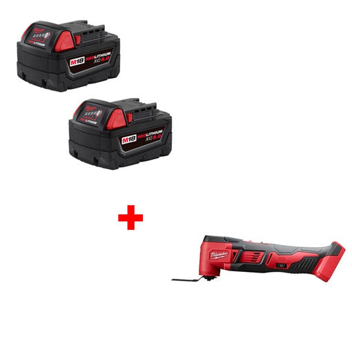 Milwaukee M18 XC5.0電池* 2PK+M18 泛光燈/ 1/4" 六角起子/1/2" 鎚鑽/吸塵機/砂紙機/萬用寶現貨 MILWAUKEE美沃奇（美行）