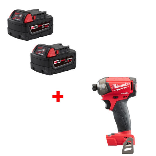 Milwaukee M18 XC5.0電池* 2PK+M18 泛光燈/ 1/4" 六角起子/1/2" 鎚鑽/吸塵機/砂紙機/萬用寶現貨 MILWAUKEE美沃奇（美行）