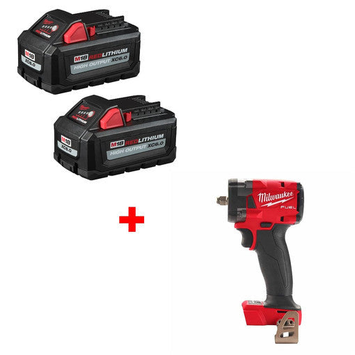 Milwaukee  M18 XC6.0電池* 2PK+ 馬刀鋸/磨機/羅機/3/8" 衝擊扳手（淨機）現貨 MILWAUKEE美沃奇（美行）