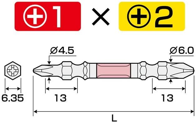 日本製ANEX(ANEX) 龍韌刀組合2支裝+1x+2x110 帶磁鐵 鑽咀及配件