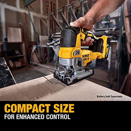 DEWALT 20V MAX XR Jigsaw, 3,200 Blade Speed, Cordless, Brushless Motor, LED Light, Bare Tool Only DEWALT得偉（美行）