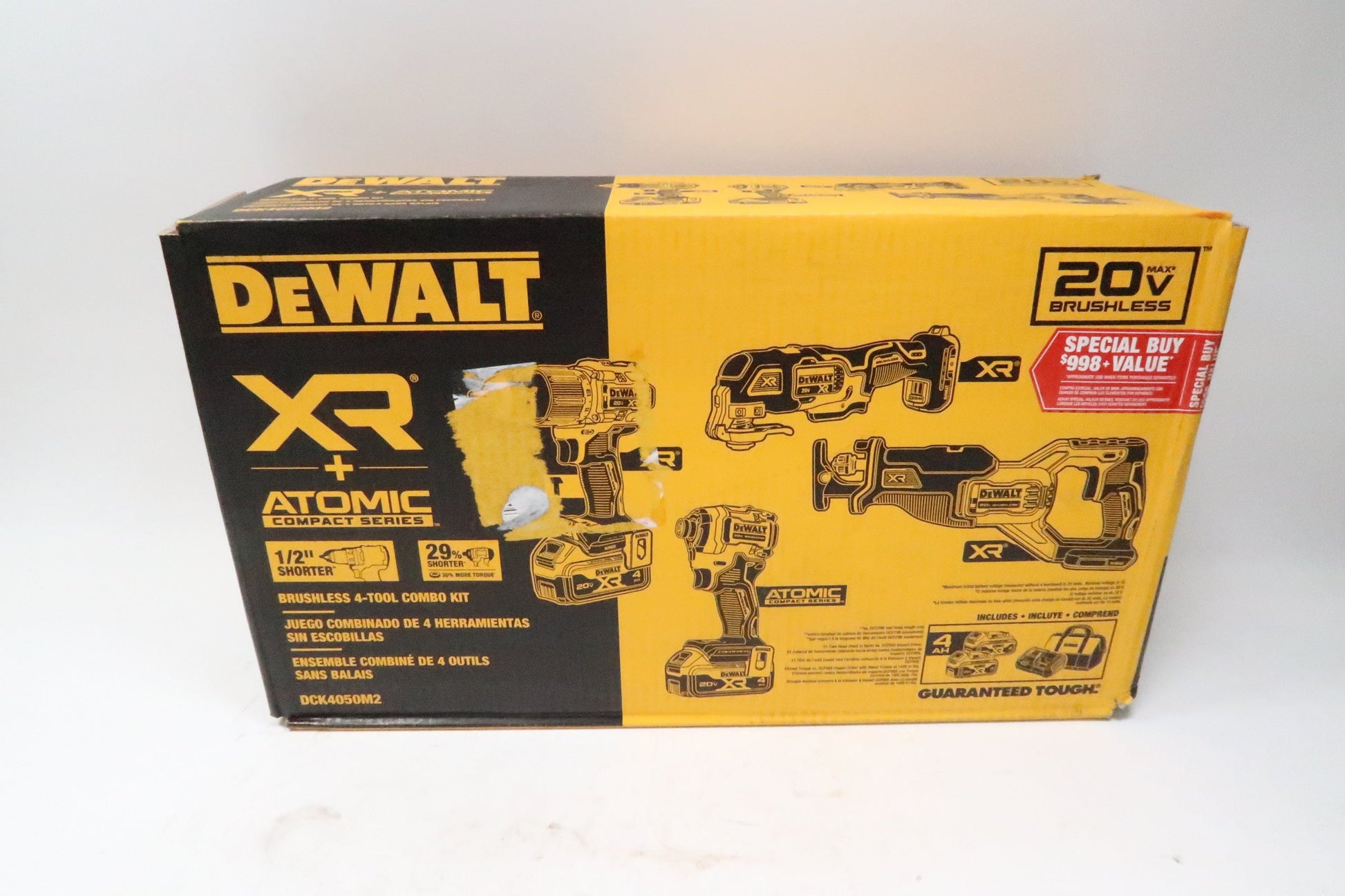 DEWALT得偉 20V Max XR Atomic 無刷 4工具組合套裝全新 DEWALT得偉（美行）