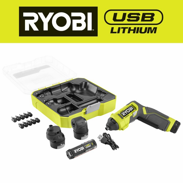 RYOBI USB鋰電多頭螺絲起子三合一可互換頭 （新品預購） RYOBI