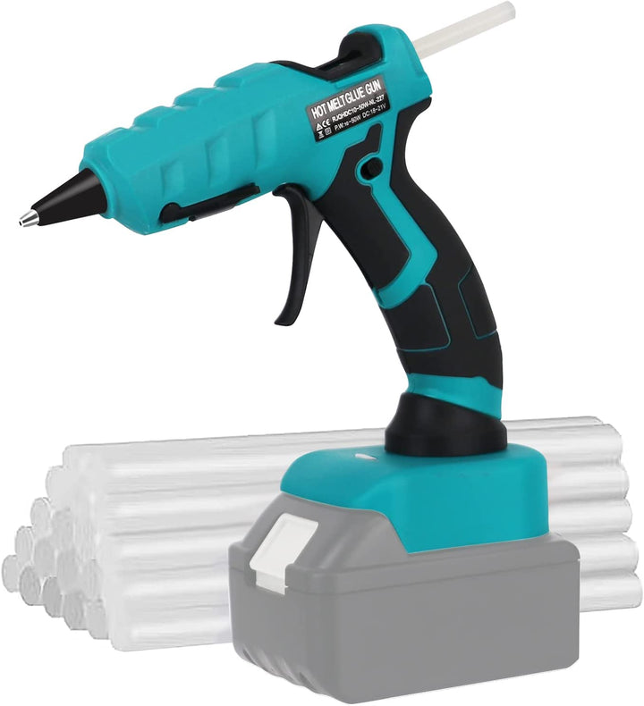 Makita 無線鋰電池接口無線熱膠槍，適用於 Makita 18V LXT 鋰離子電池，30 秒快速預熱熱熔膠槍，帶 30 根膠棒，用於工藝品和 DIY 和維修（僅工具） 鋰電池接口無線熱膠槍