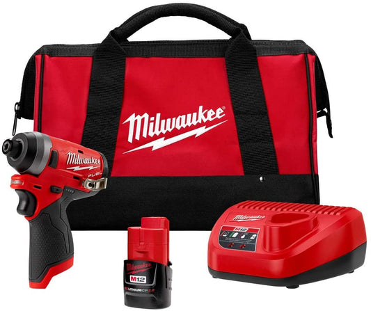 美行Milwaukee 2553-21 M12 FUEL 1/4 英吋(約 0.6 公分)六角衝擊起子套裝 MILWAUKEE美沃奇（美行）