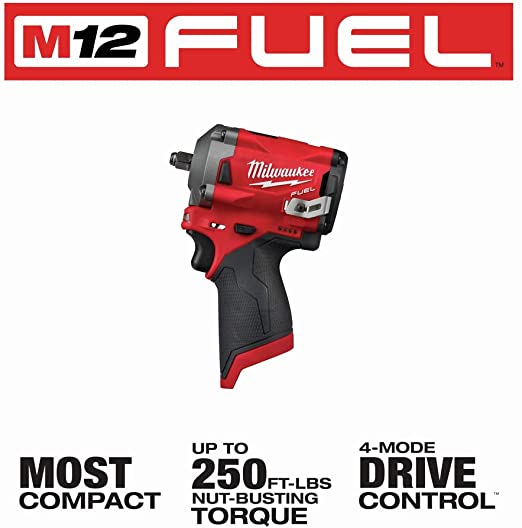 Milwaukee M12 Fuel  3/8 英吋(約 0.3 公分)衝擊扳手(裸工具) MILWAUKEE美沃奇（美行）