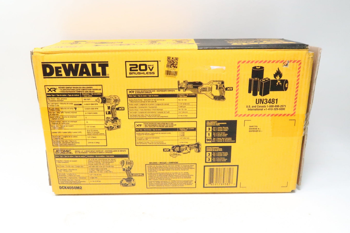 DEWALT得偉 20V Max XR Atomic 無刷 4工具組合套裝全新 DEWALT得偉（美行）