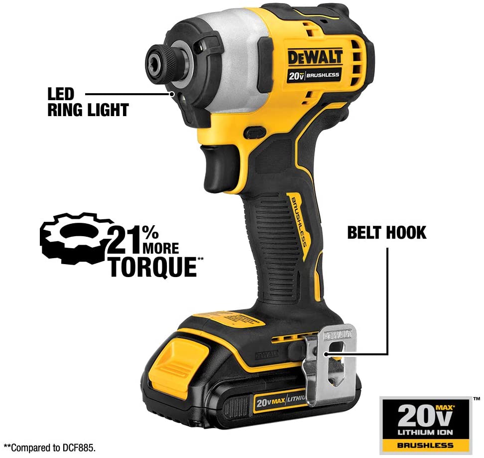 美行DEWALT ATOMIC 20V MAX 電鑽和衝擊起子1.5AH*2組合套裝（預購10-15日） DEWALT得偉（美行）