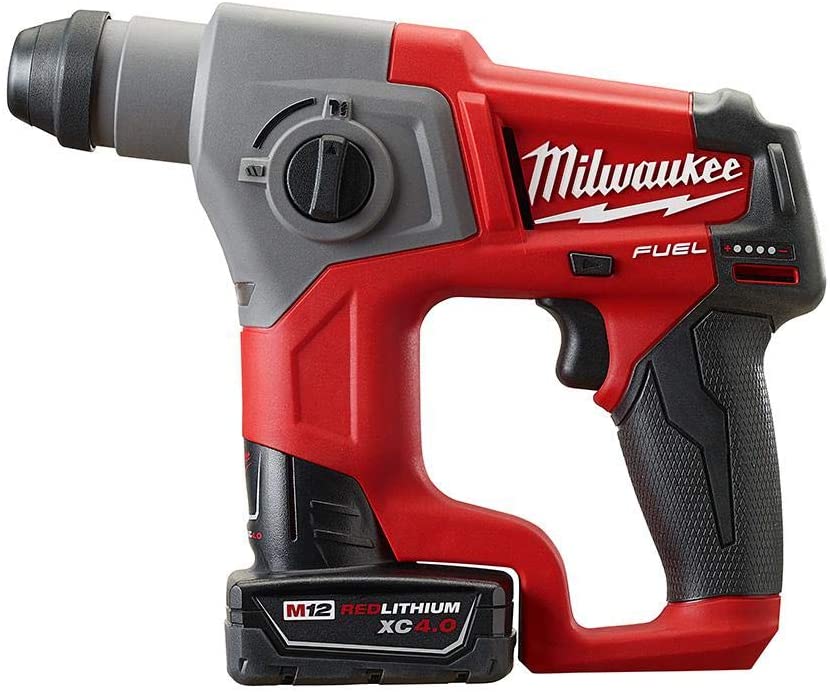 美版Milwaukee M12 FUEL 2416-21XC 12v無刷無繩 5/8 英寸 SDS-Plus 旋轉錘單電4.0AH*1套裝（新品預購） MILWAUKEE美沃奇（美行）