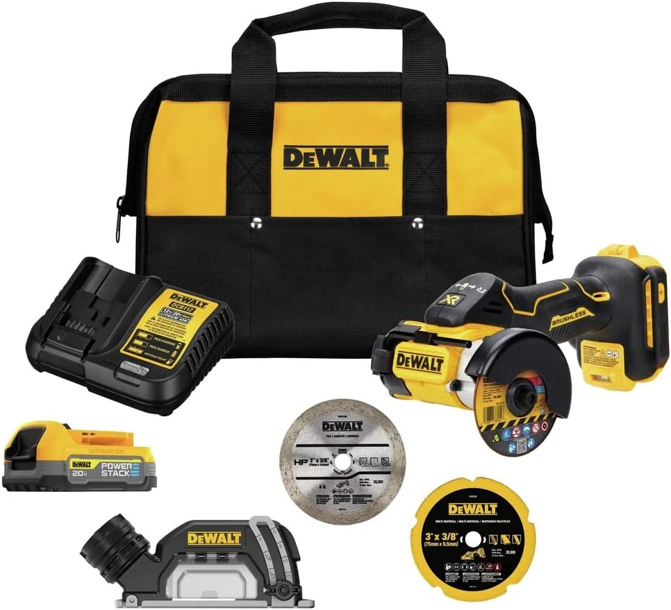 美行DEWALT 20V MAX 無繩角磨機套件3 英寸磨機套裝 DEWALT得偉（美行）