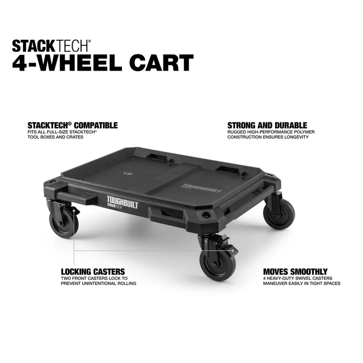 美國TOUGHBUILTSTACKTECH 塑膠/金屬滾動工具箱安裝座 (1) 4 輪推車TB-B1-T-10 豐業五金裝飾工程有限公司