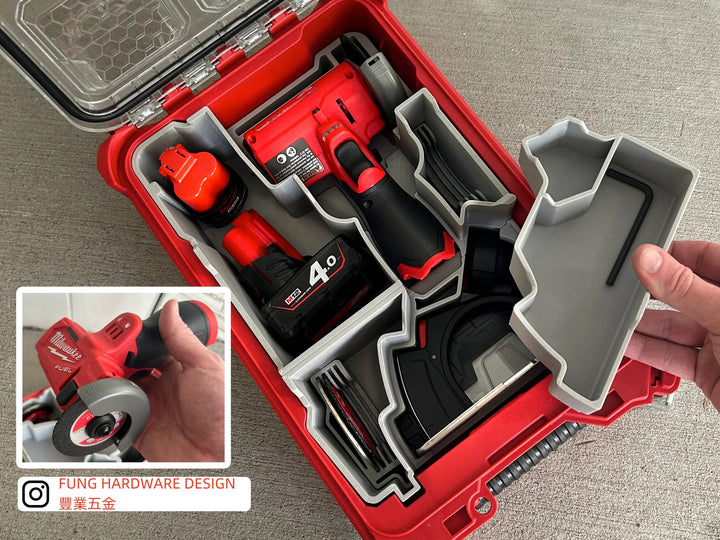 Milwaukee Packout M12 Cut Off Tool 工具箱內襯-3D打印定制新設計 Milwaukee