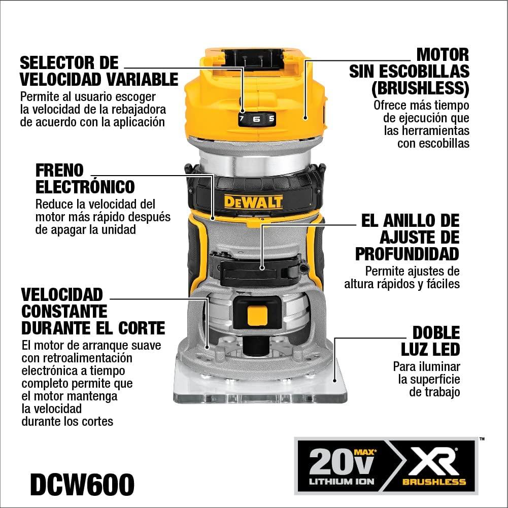 DEWALT 得偉美版 20V Max XR 無線修邊機(淨機） DEWALT得偉（美行）