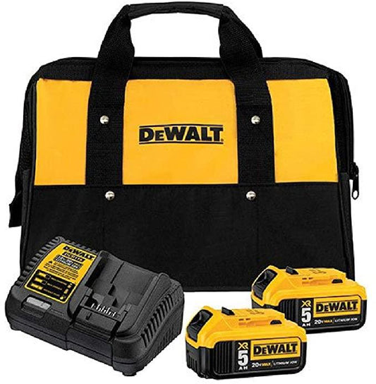 DEWALT 20V美版雙電5.0AH電池套組+工具袋（預購10個工作日） DEWALT得偉（美行）