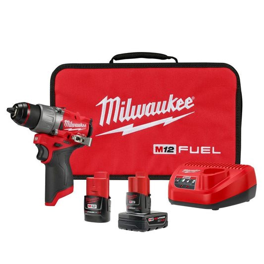 Milwaukee M12 FUEL 1/2" 電鑽2.0+4.0AH套裝現貨發售 PIPELINE 2022 -美沃奇Milwaukee （美行）