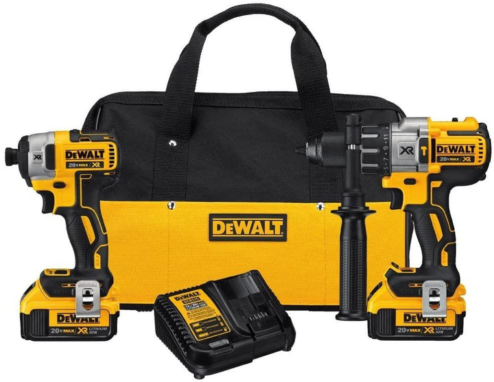 美國DEWALT 20V MAX XR 無刷衝擊起子與錘子電鑽雙電4.0AH組合套裝（預購10-15日） DEWALT得偉（美行）