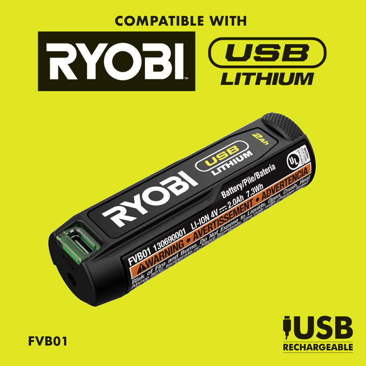 新款Ryobi USB 鋰電 Carver 4V RPC4-120G 2.0Ah*1套裝（美國美行）現貨獨家發售 RYOBI 良明（美國）