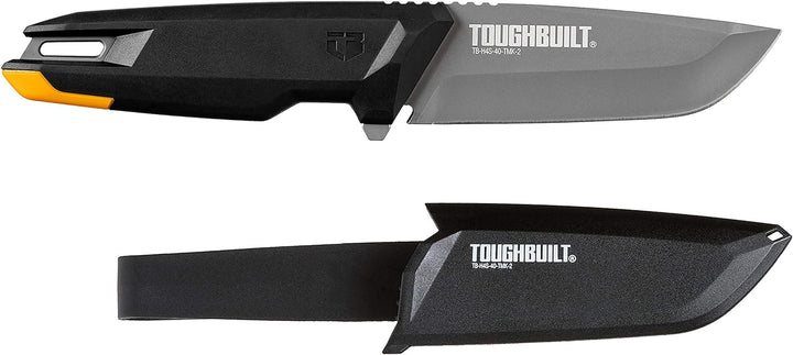 ToughBuilt - 工匠刀 - 帶皮帶夾的重型刀鞘 - 4 英寸鈦水滴頭刀片一把 - (TB-H4S-40-TMK-2) ToughBuilt