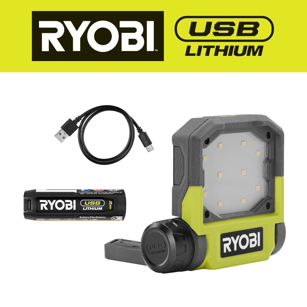 RYOBI USB 鋰 LED 翻轉燈套件-新品獨家販售 RYOBI