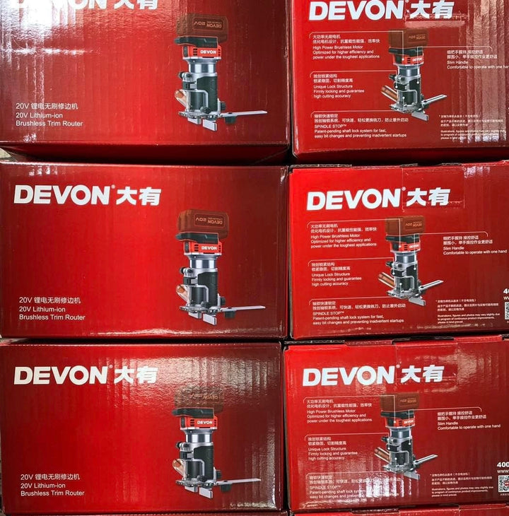 全新大有20v無刷修邊機1328淨機器 大有DEVON