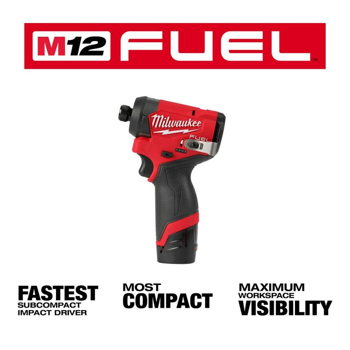 Milwaukee M12 FUEL 1/4" 六角衝擊起子套裝（現貨發售） PIPELINE 2022 -美沃奇Milwaukee （美行）