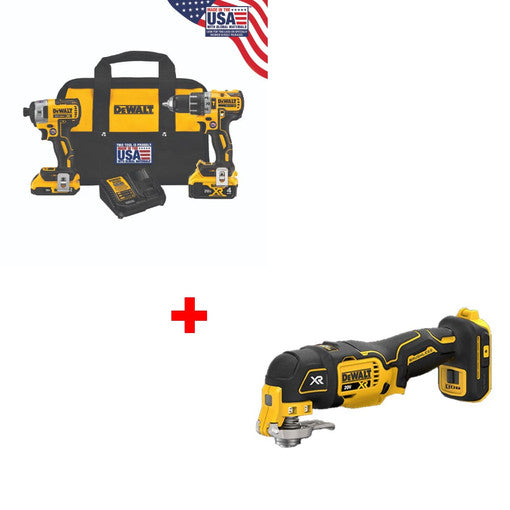 美國DEWALT  20V MAX XR 2-TOOL 套裝組合+DCS356B 萬用寶多功能工具（預購15個工作天） DEWALT得偉（美行）