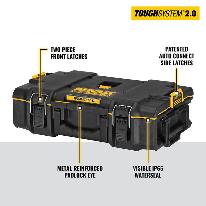 美國得偉DEWALT TOUGHSYSTEM 2.0 Plastic Tool Box, 371 x 554 x 165mm DEWALT得偉（美行）