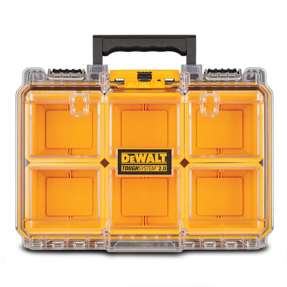 DeWalt DWST83392-1 TOUGH SYSTEM 2.0 半寬透明蓋深收納盒帶 6 個可拆卸深杯 DEWALT得偉（美行）