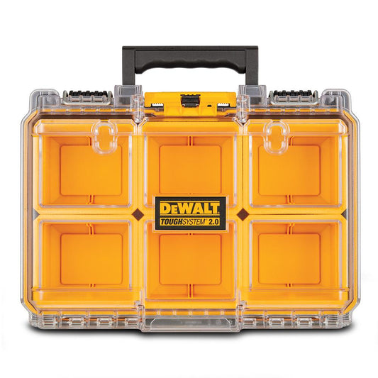 DeWalt DWST83392-1 TOUGH SYSTEM 2.0 半寬透明蓋深收納盒帶 6 個可拆卸深杯 DEWALT得偉（美行）