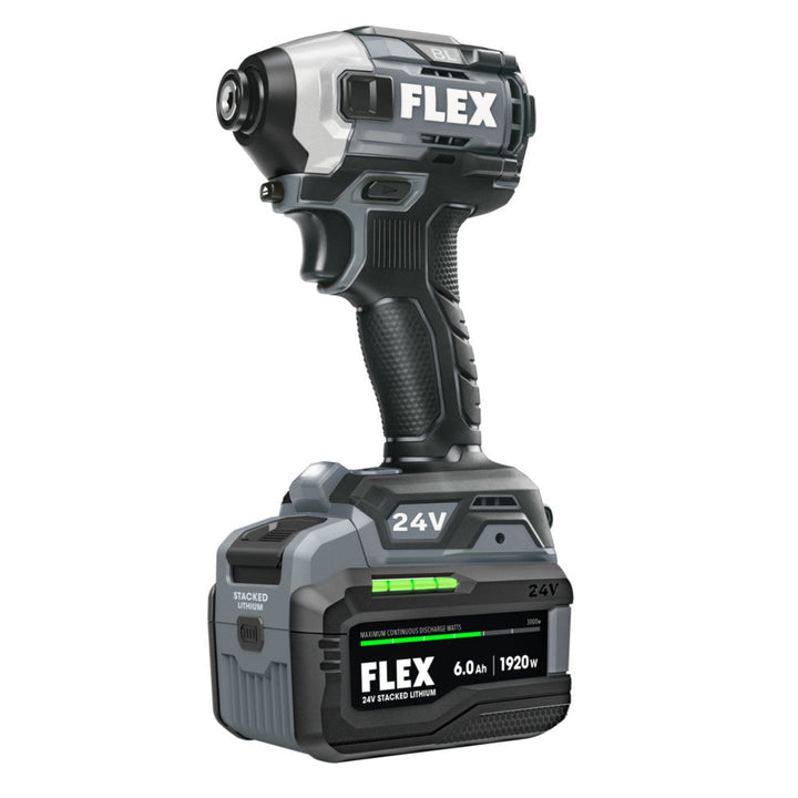 FLEX 24V 1/2" 鎚鑽和衝擊起子組合套件（3.5Ah/6.0Ah 堆疊） 110V 預購15個工作天 FLEX 24V