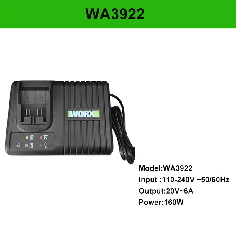 WORX 20V 電池充電器 寬接口快充 WA3924  /WA3922 WORX 威克士