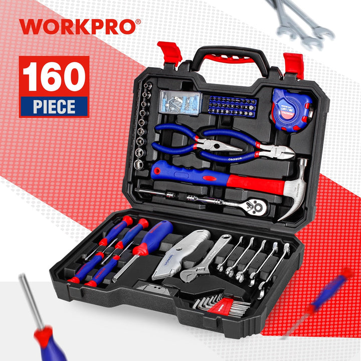 WORKPRO 160PCS 家用工具套裝 WORKPRO