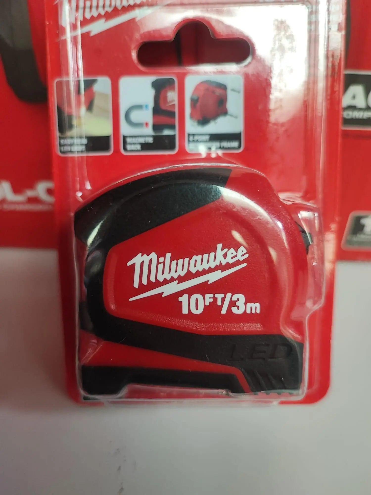 MILWAUKEE 3-meter tape measure, metric and imperial double rulers ...