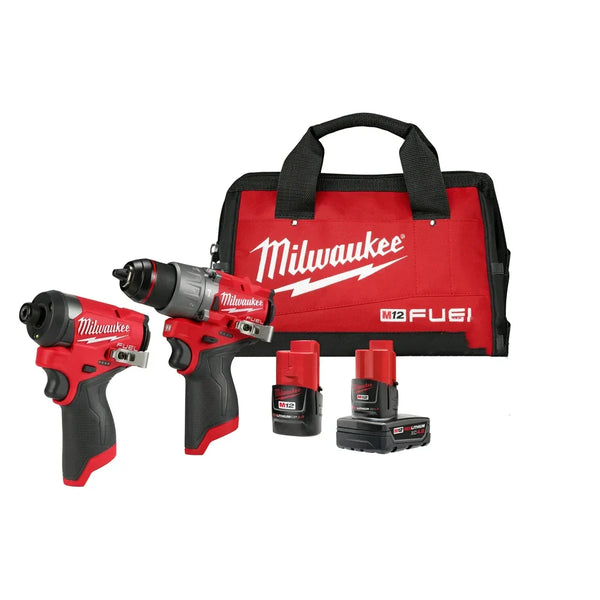 促銷價-美版Milwaukee M12 FUEL  Gen 3 Hammer Drill & Impact 12V 2.0+4.0AH套裝（不含充電器） MILWAUKEE美沃奇（美行）