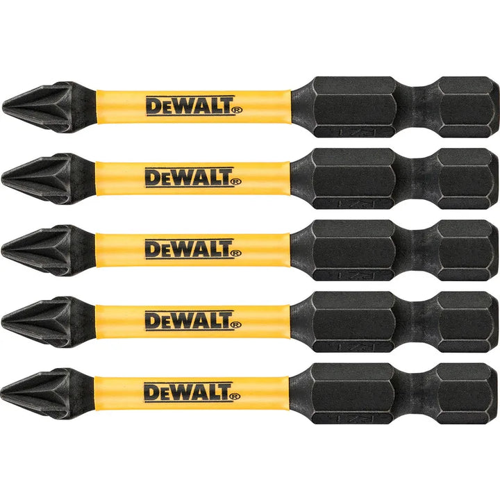 得偉 PH2 十字原廠 57MM 衝擊電動螺絲起子批頭高硬度鑽頭 2 件 Dewalt