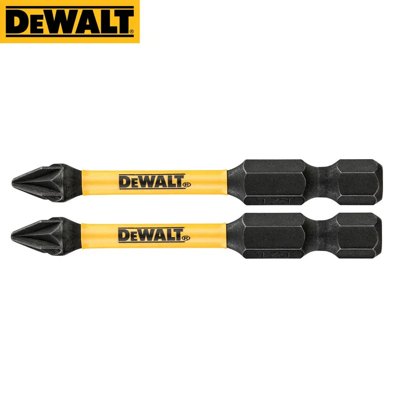 得偉 PH2 十字原廠 57MM 衝擊電動螺絲起子批頭高硬度鑽頭 2 件 Dewalt