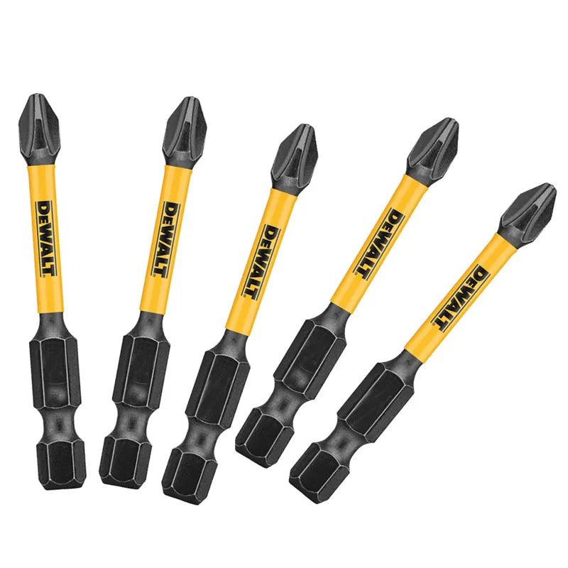 得偉 PH2 十字原廠 57MM 衝擊電動螺絲起子批頭高硬度鑽頭 2 件 Dewalt