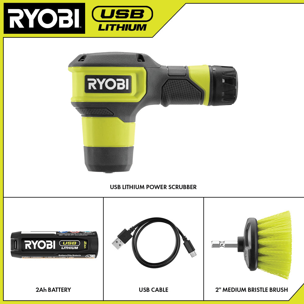 RYOBI USB 鋰電洗滌器套件 -新品獨家販售 RYOBI