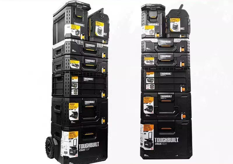 American TOUGHBUILT Stack Tech 8-piece storage system tool box, very a ...