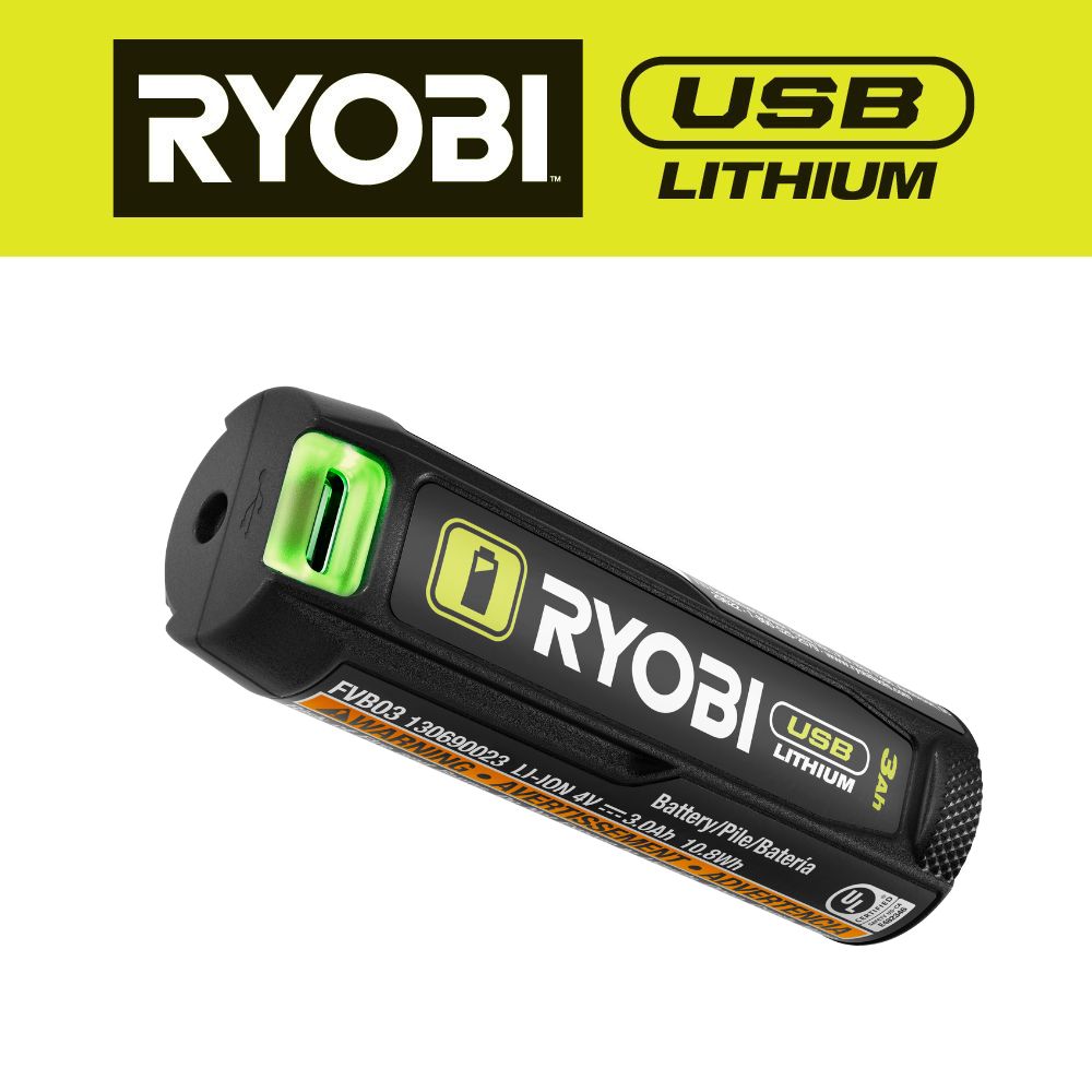 RYOBI USB鋰電池3AH鋰充電電池 RYOBI