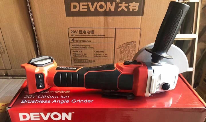 新品DEVON大有2905-Li-20 20V 125MM角磨機無刷可調速，四檔調速 DEVON大有