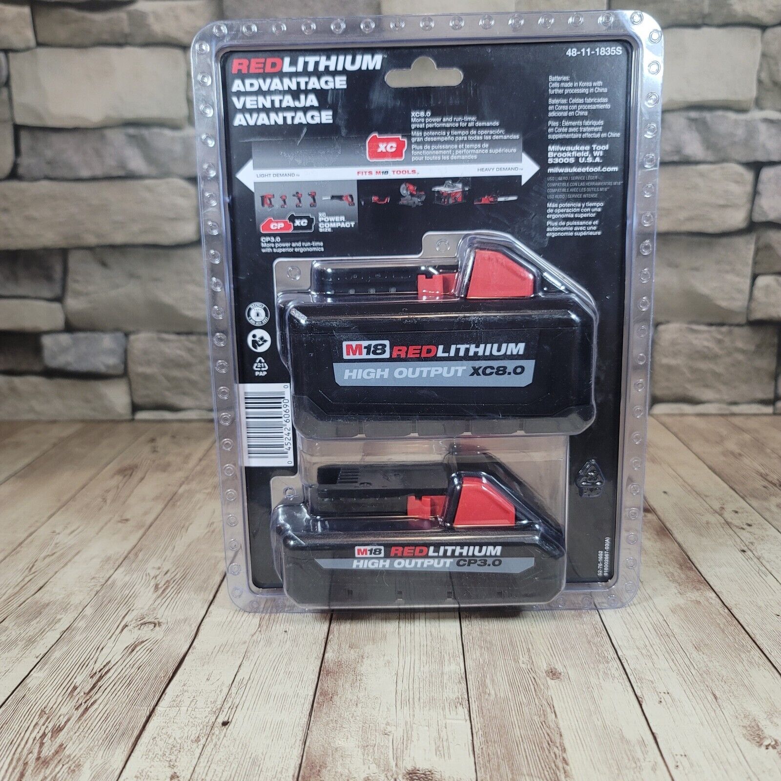 Milwaukee M18 XC 8.0 Ah & 3.0 Ah Lithium-Ion Battery - 2 Pack（現貨發售） MILWAUKEE美沃奇（美行）