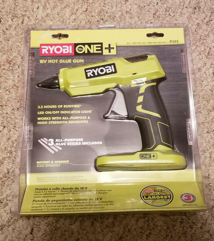 RYOBI 無繩全尺寸膠槍 18V 帶 3 個膠棒（僅限工具）P305 RYOBI 良明（美行）