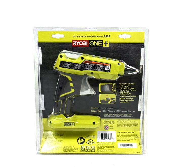 RYOBI 無繩全尺寸膠槍 18V 帶 3 個膠棒（僅限工具）P305 RYOBI 良明（美行）