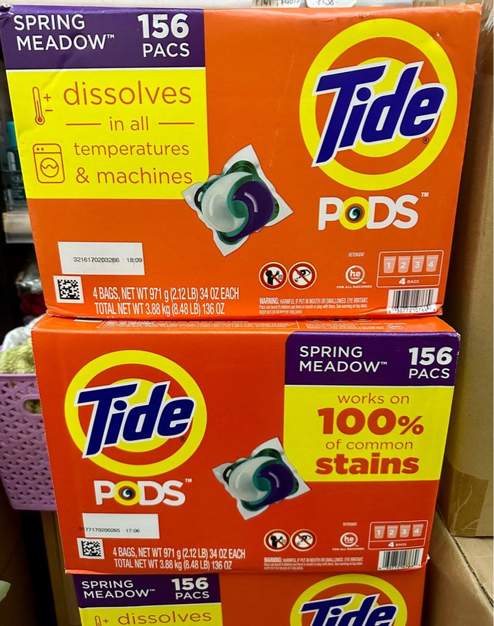 美國進口 Tide Pods 3合1即溶果凍洗衣球/洗衣珠增量裝 156粒 生活百貨