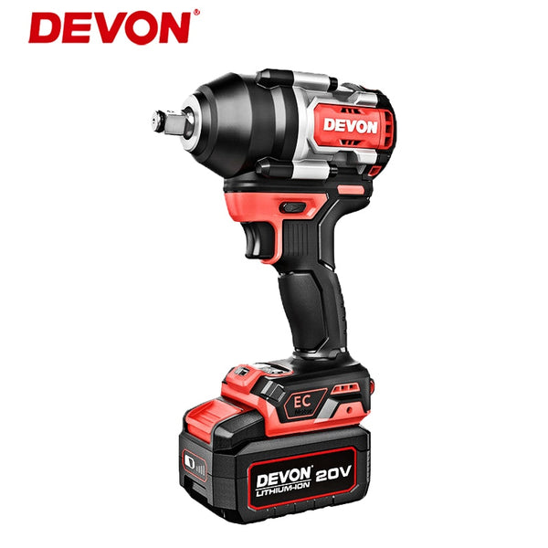 DEVON 充電式衝擊扳手 5759 20V 850Nm 4分鋰電板手5759（850/1000NM） DEVON
