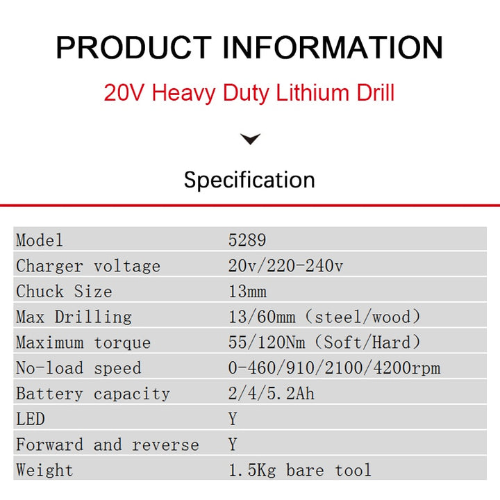 大有DEVON 四速起子電鑽(鋰20V)(無刷) DEVON